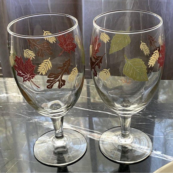 Libbey Autumn Goblets - Picture 1 of 2
